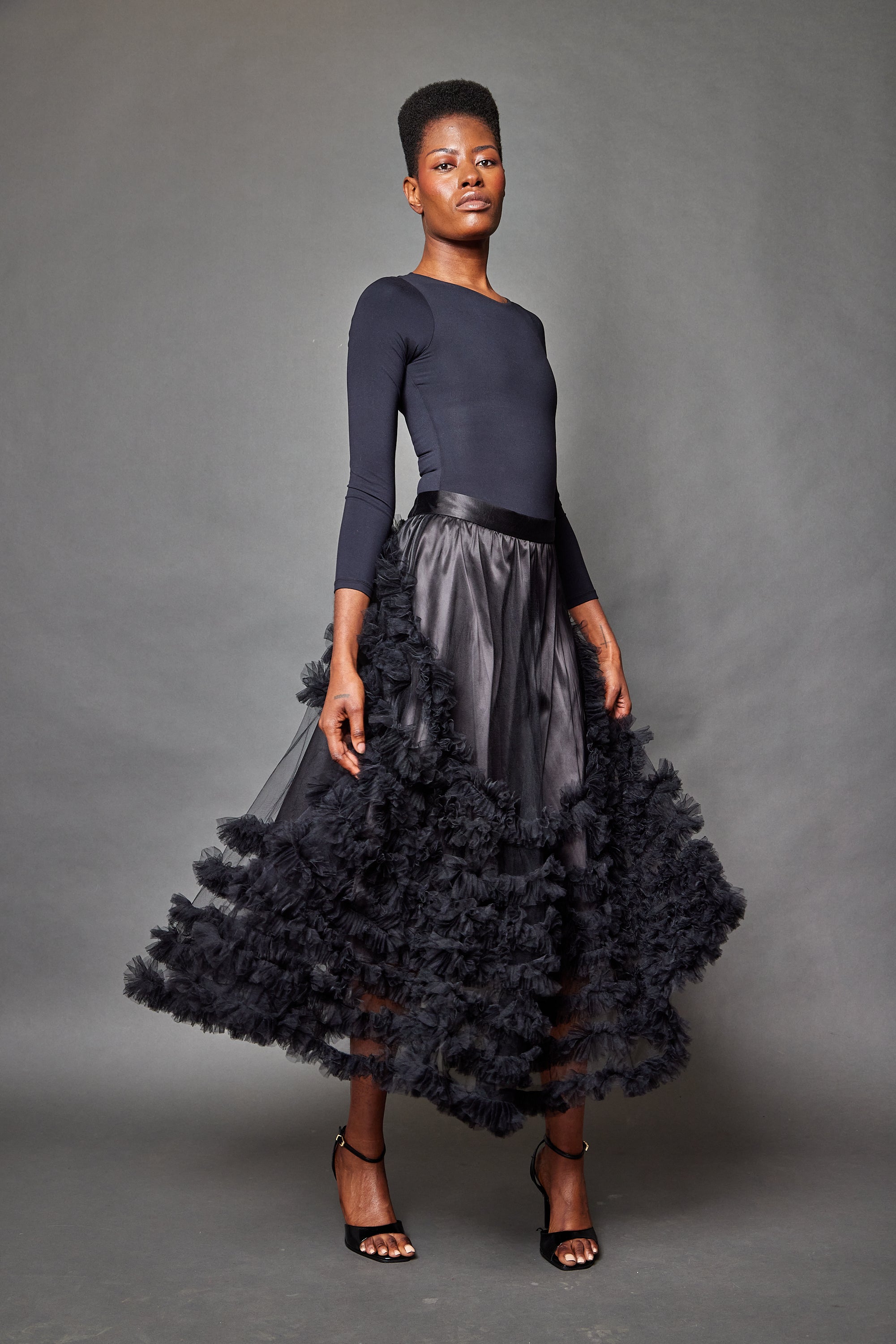 Impasto Skirt: Black