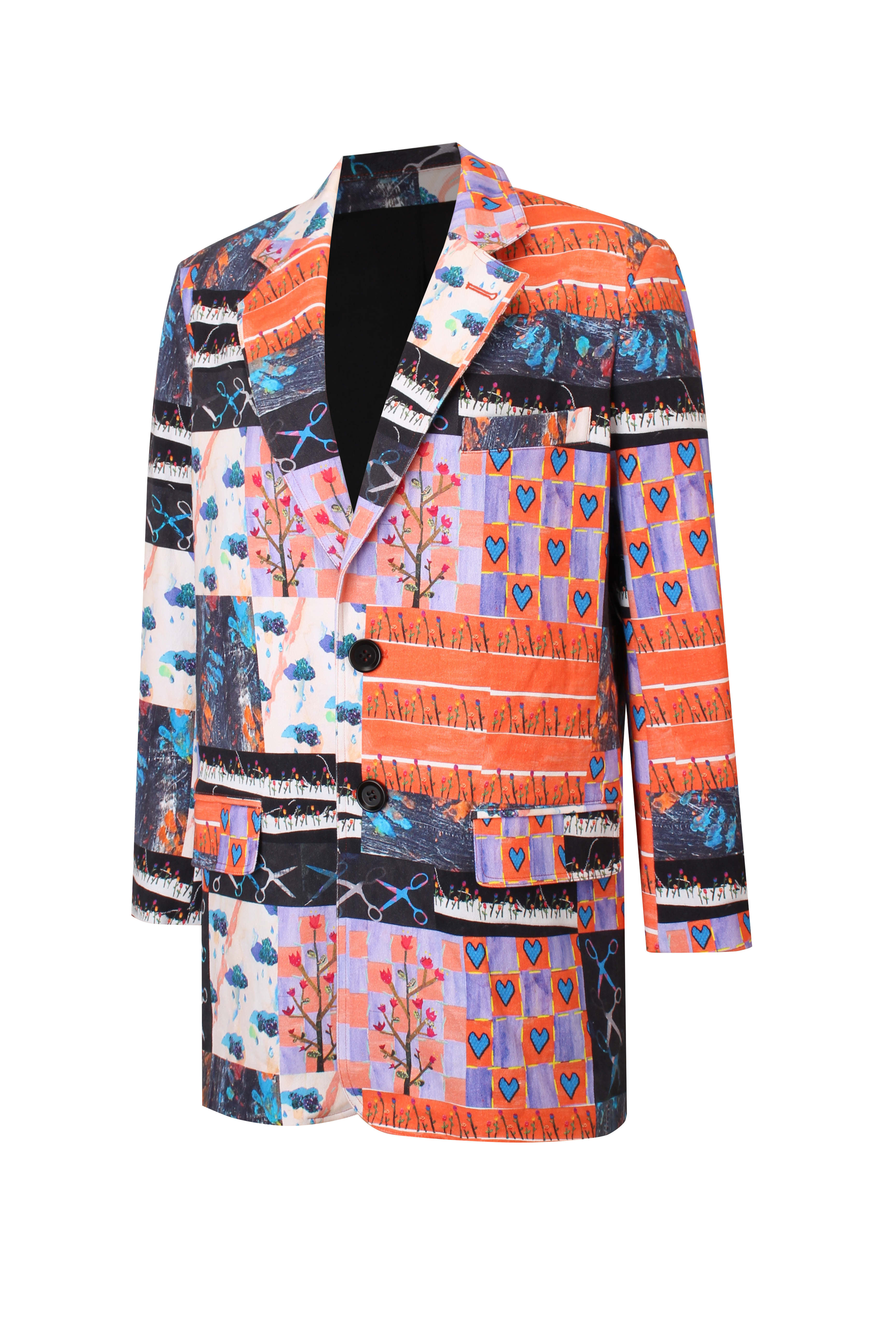 Mixed Media Blazer