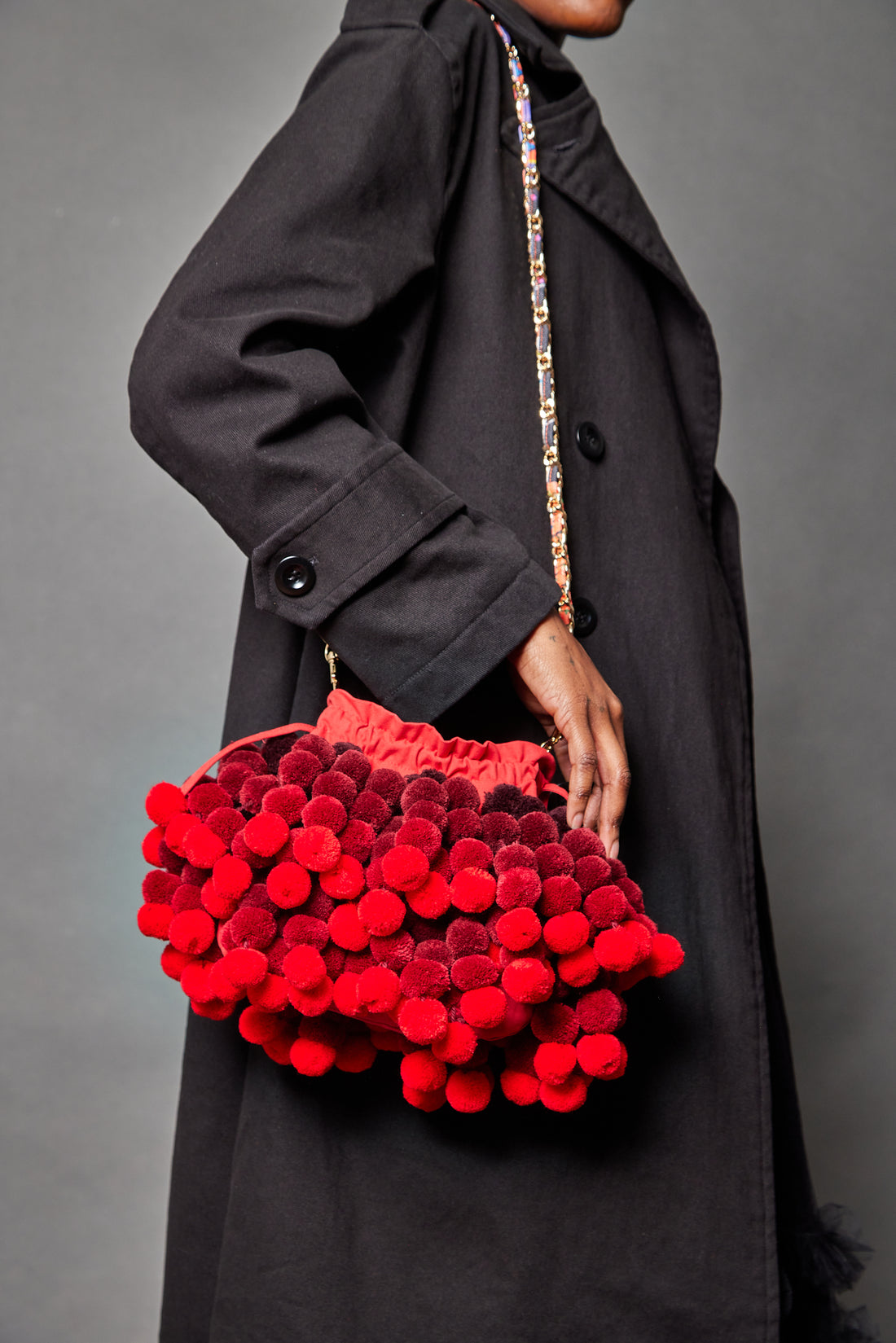 Pom-Pom Bag: Red