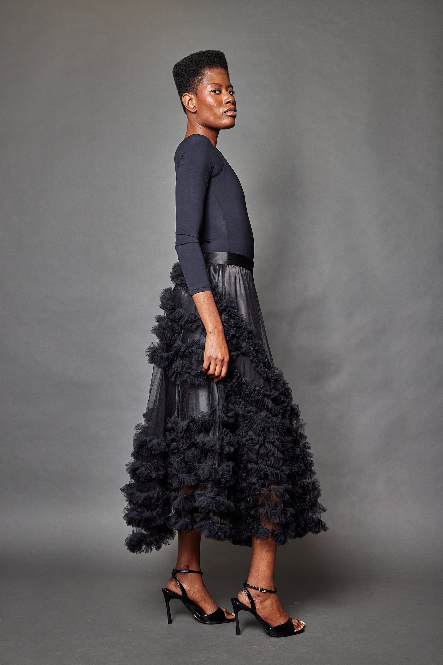 Impasto Skirt: Black