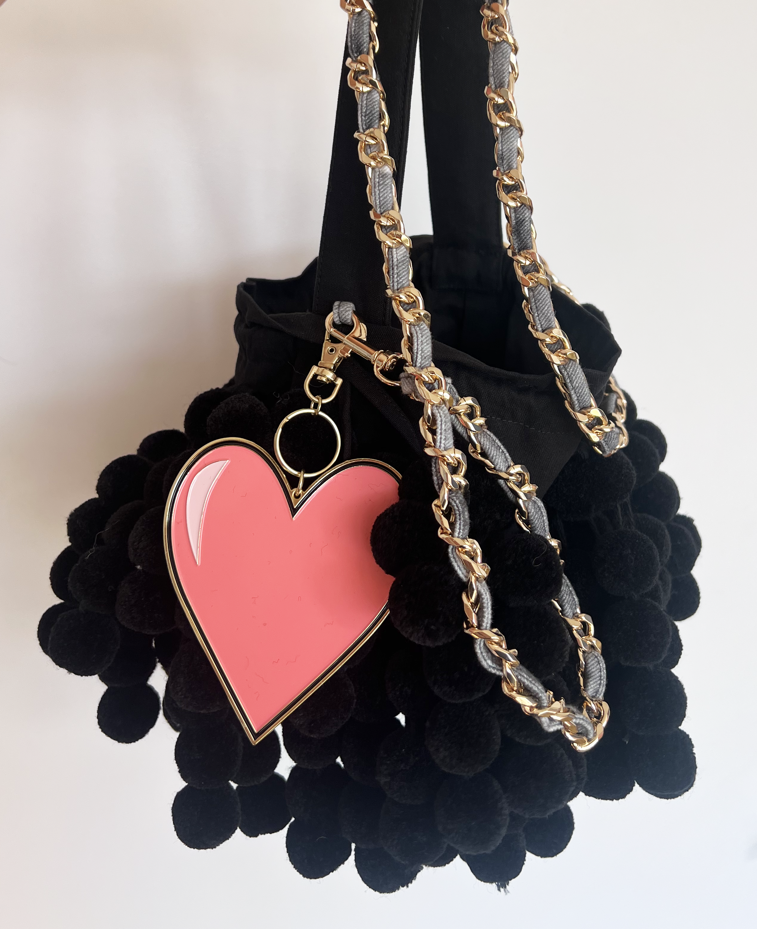 Pom-Pom Bag: Black