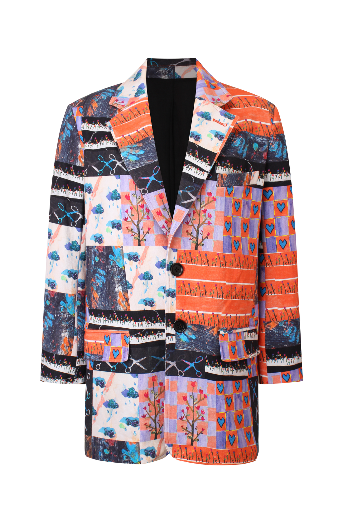 Mixed Media Blazer