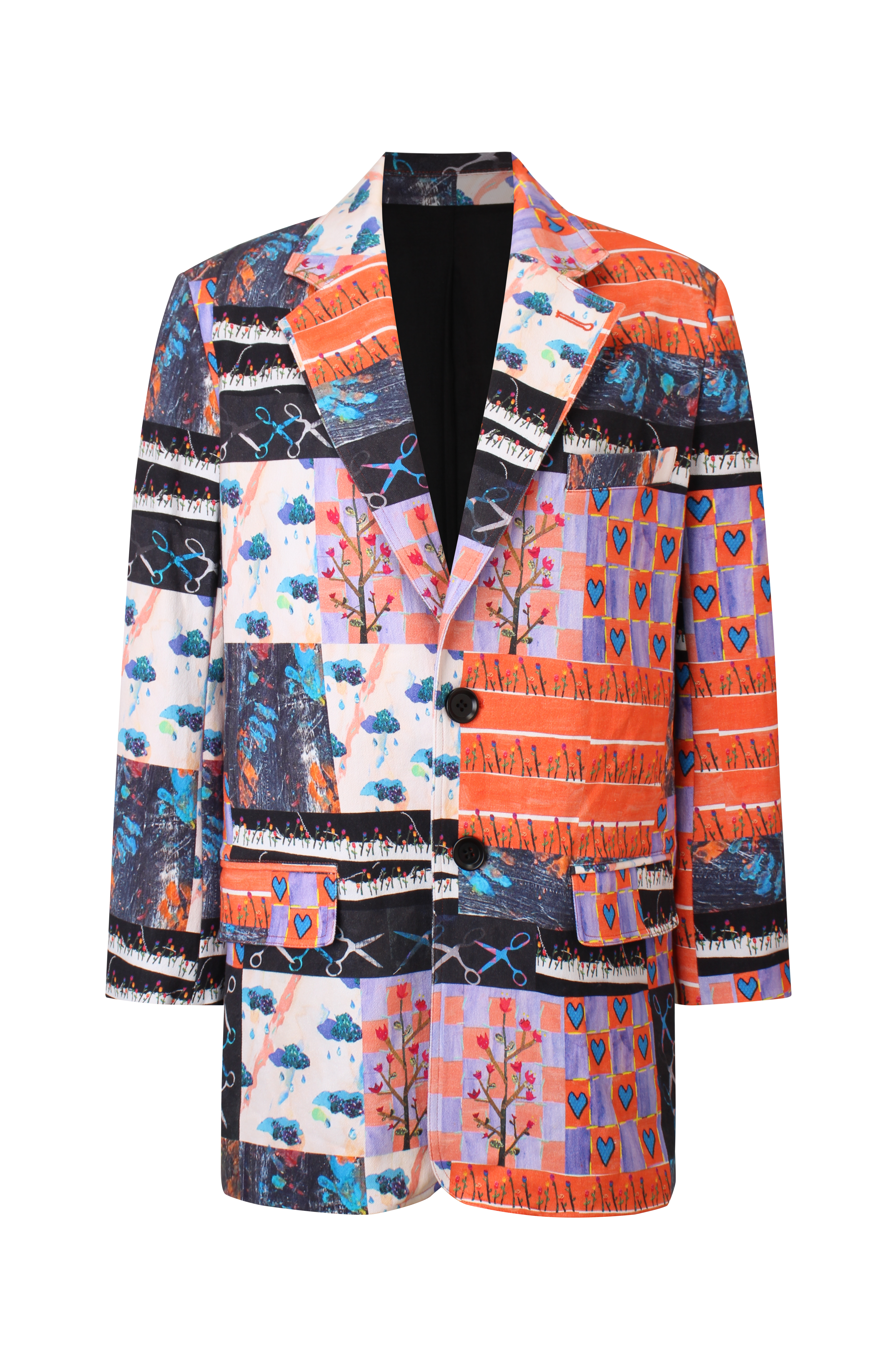 Unisex Mixed Media Blazer