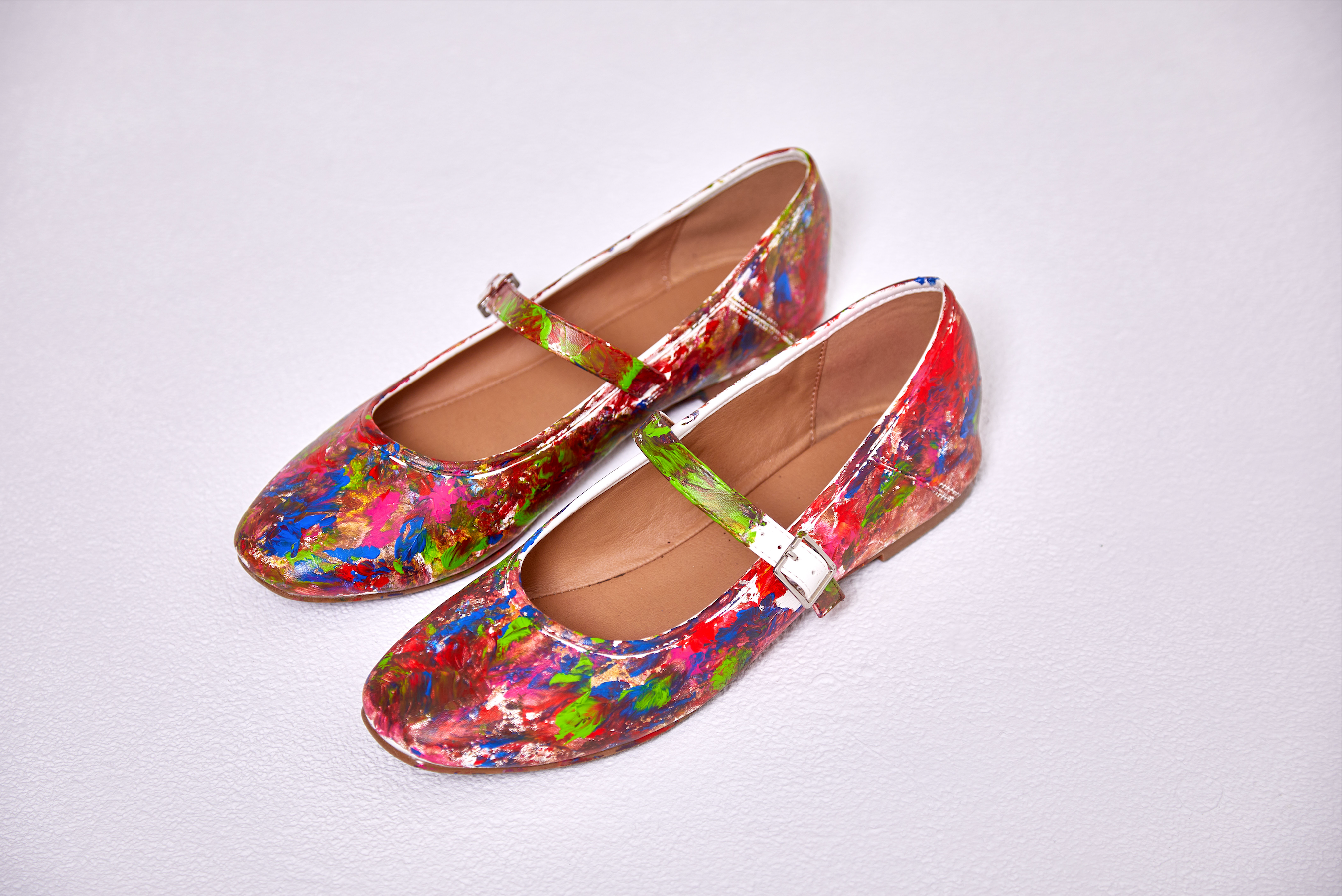 Paint Splatter Mary Janes