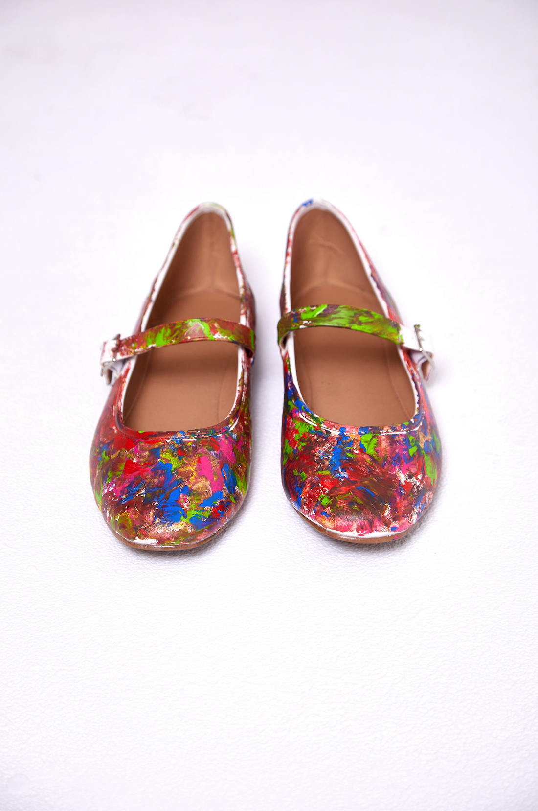 Paint Splatter Mary Janes