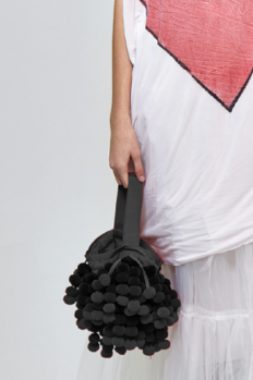 Pom Pom Handbag - Black