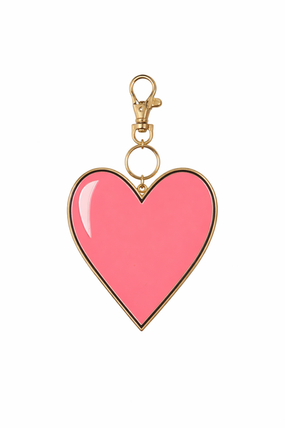 Jumbo Heart Enamel Bag Charm