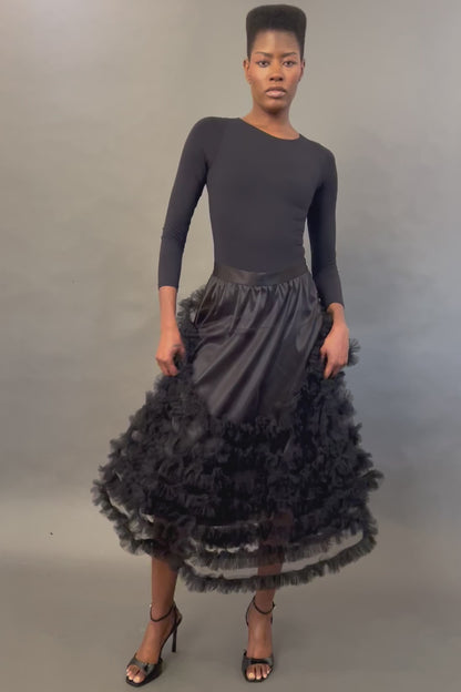 Impasto Skirt: Black