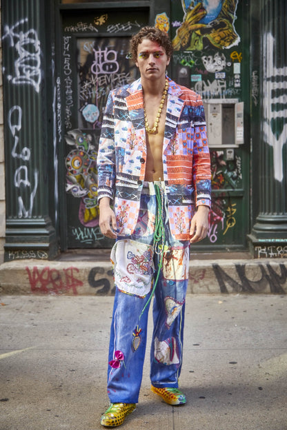 Unisex Mixed Media Blazer